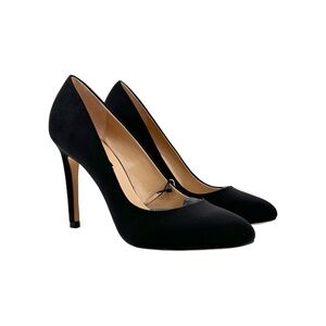 NWT Zara Black Satin Classic Pumps sz 37
